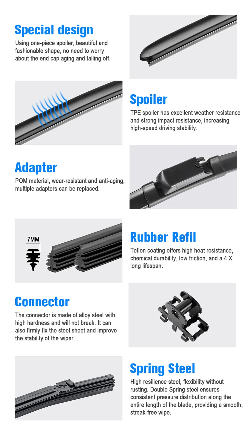 Windshield Wiper Blades for Mercedes Benz